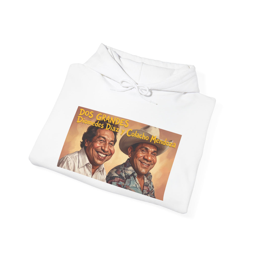 Dos Grandes Portrait hoodie | Retro Latin Musicians Illustration