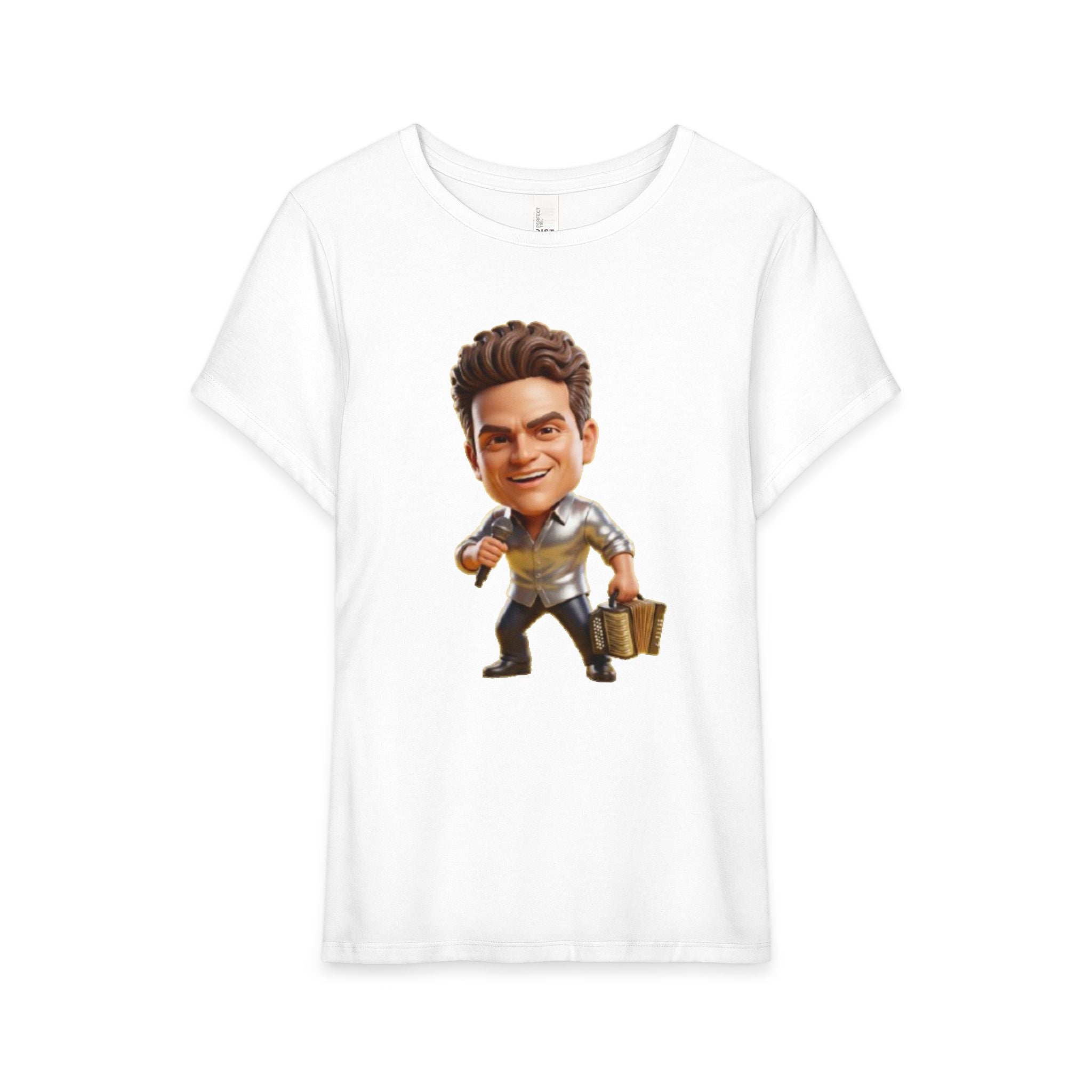 Caricature Businessman Women’s Tee – Funny Office Travel Work Shirt